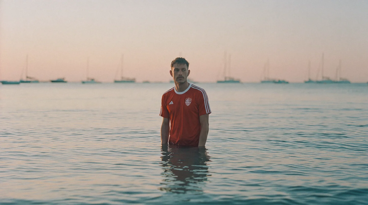 AC Ajaccio, joueur dans la mer